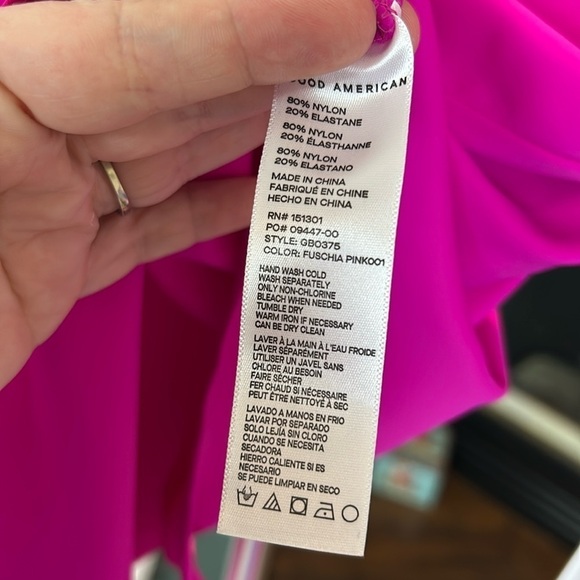 Good American Scuba Modern Tank Bodysuit Fuchsia Pink NWT Women’s Size 4X - Picture 17 of 17